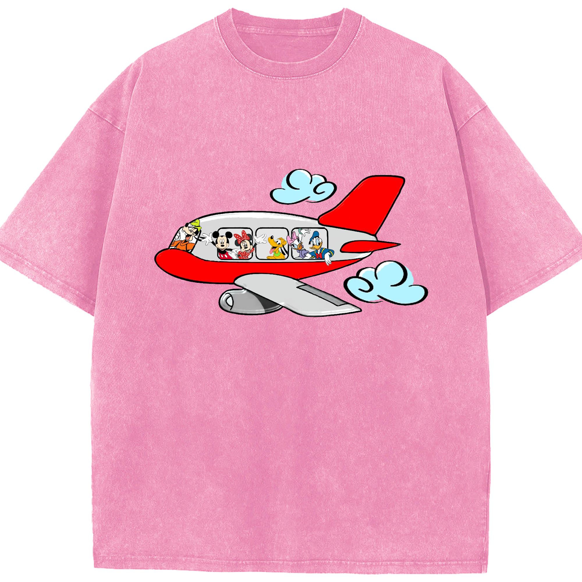 （画像用） ミッキーマウス Mickey Mouse 綿100% ヴィンテージ風 半袖Tシャツ（フロントプリント）